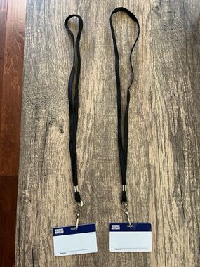 TWO The Office - Dunder Mifflin Paper Company Name Tags with Lanyard